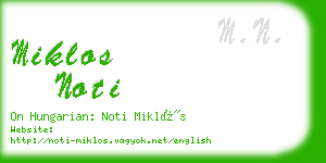 miklos noti business card